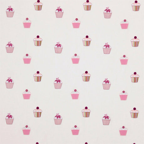Harlequin Cupcakes Pink on Cream Fabric