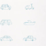 Harlequin Go Go Retro Aqua and White Wallpaper