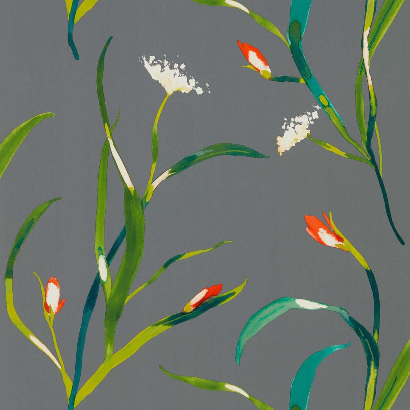 Harlequin Saona Kiwi/Charcoal Wallpaper