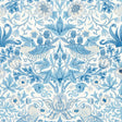 Morris & Co Simply Strawberry Thief Woad Wallpaper
