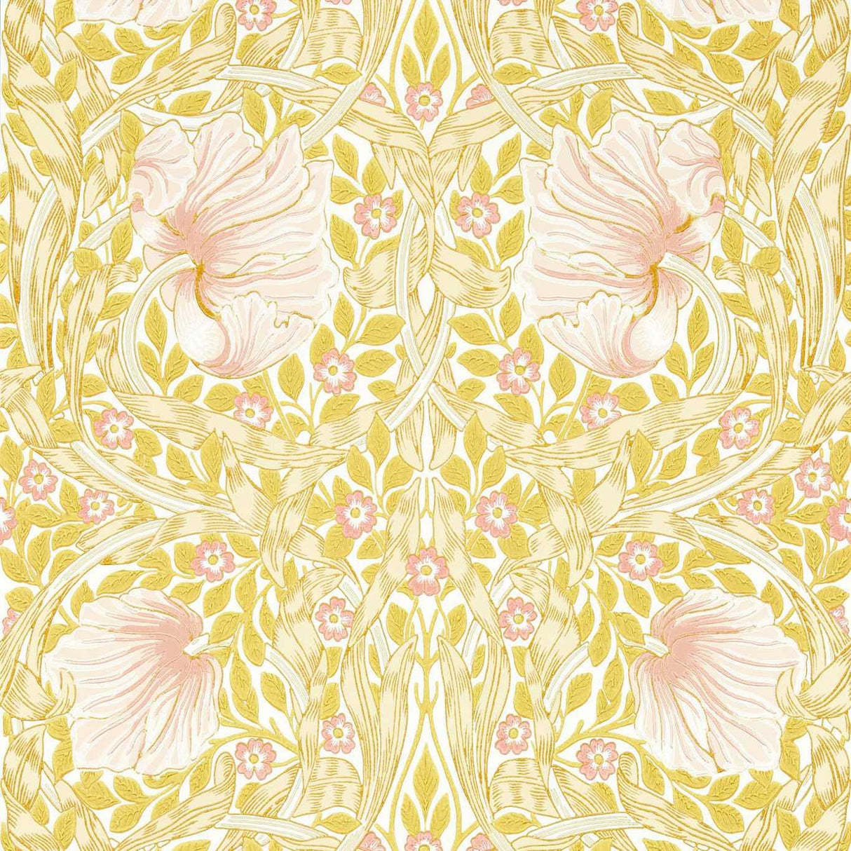 Morris & Co Pimpernel Sunflower/Pink Wallpaper