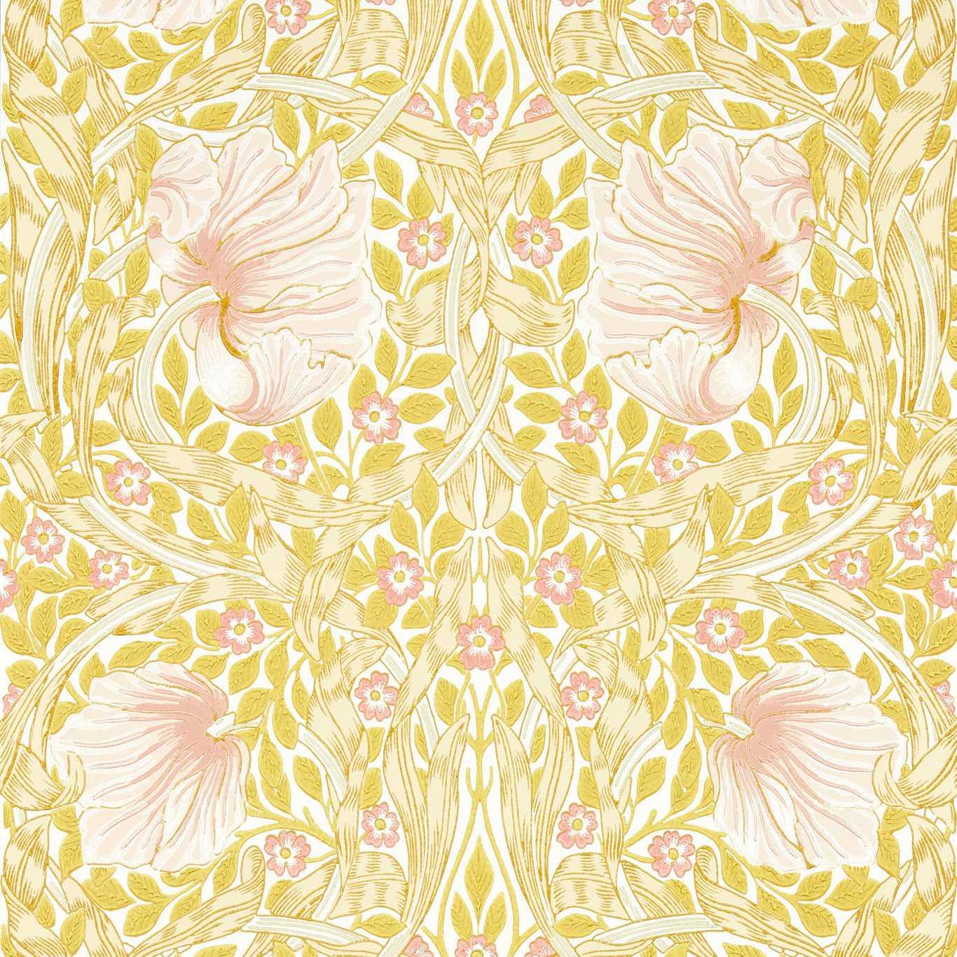 Morris & Co Pimpernel Sunflower/Pink Wallpaper