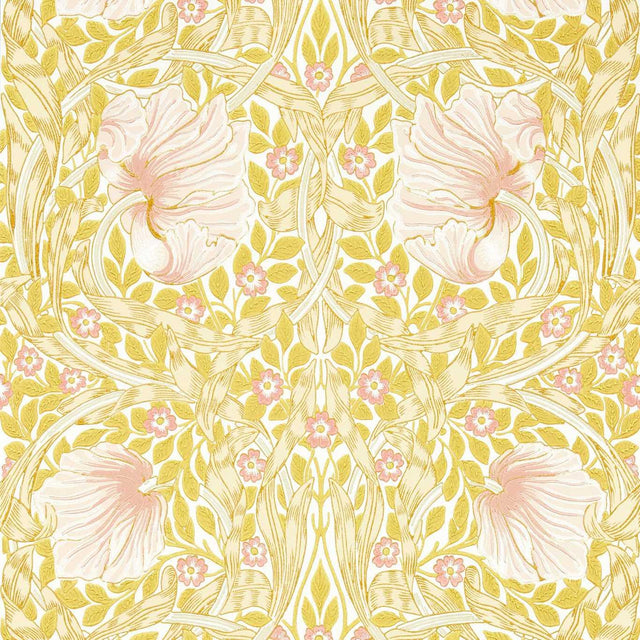 Morris & Co Pimpernel Sunflower/Pink Wallpaper