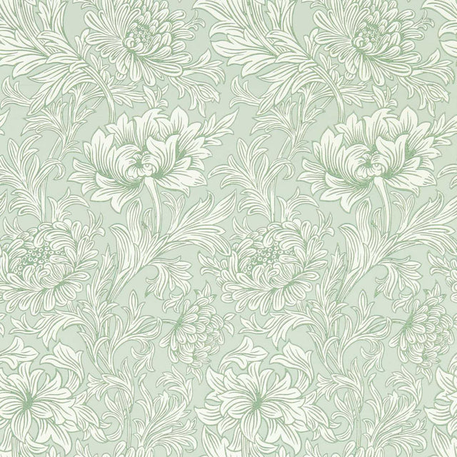 Morris & Co Chrysanthemum Toile Willow Wallpaper