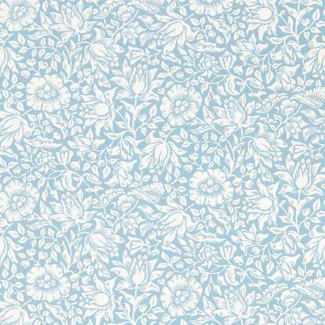 Morris & Co Mallow Powder Blue Wallpaper