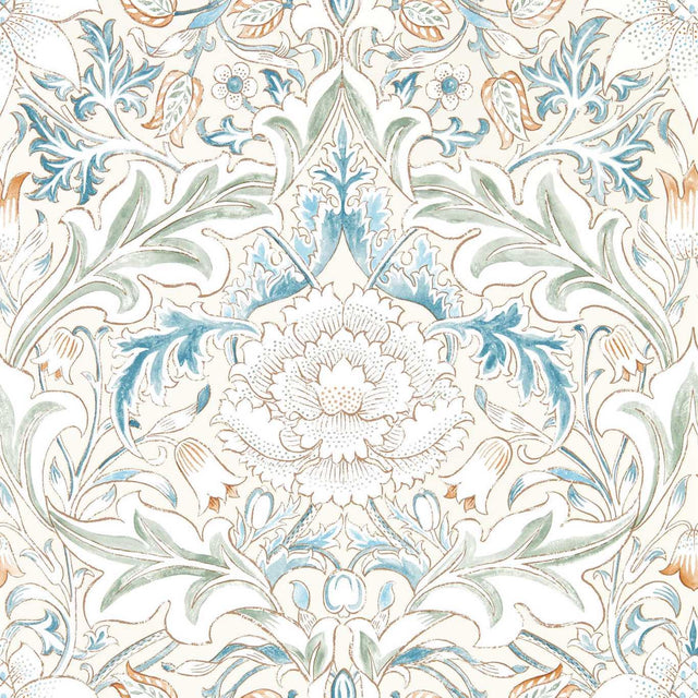 Morris & Co Simply Severn Bayleaf/Annatto Wallpaper