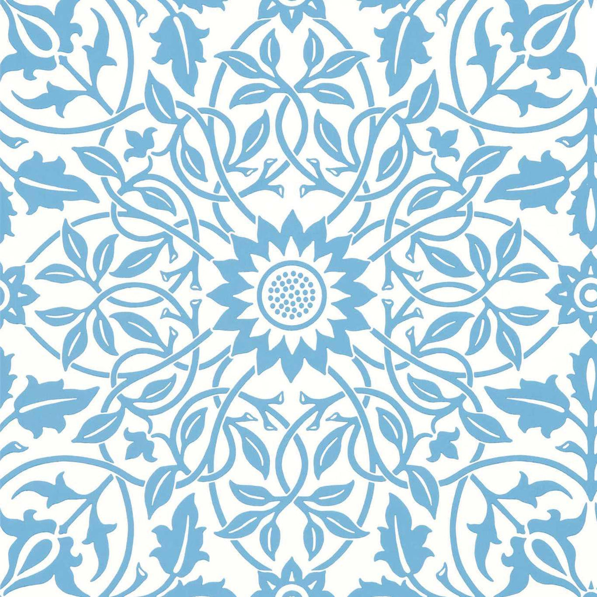 Morris & Co St James Ceiling China Blue Wallpaper