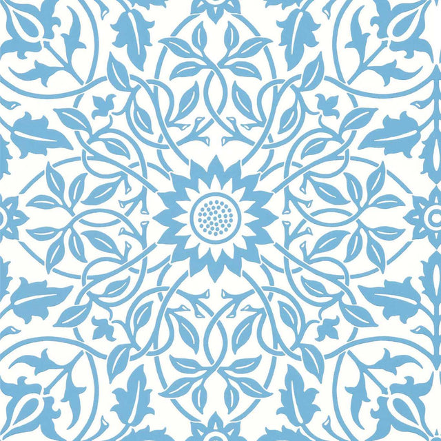 Morris & Co St James Ceiling China Blue Wallpaper