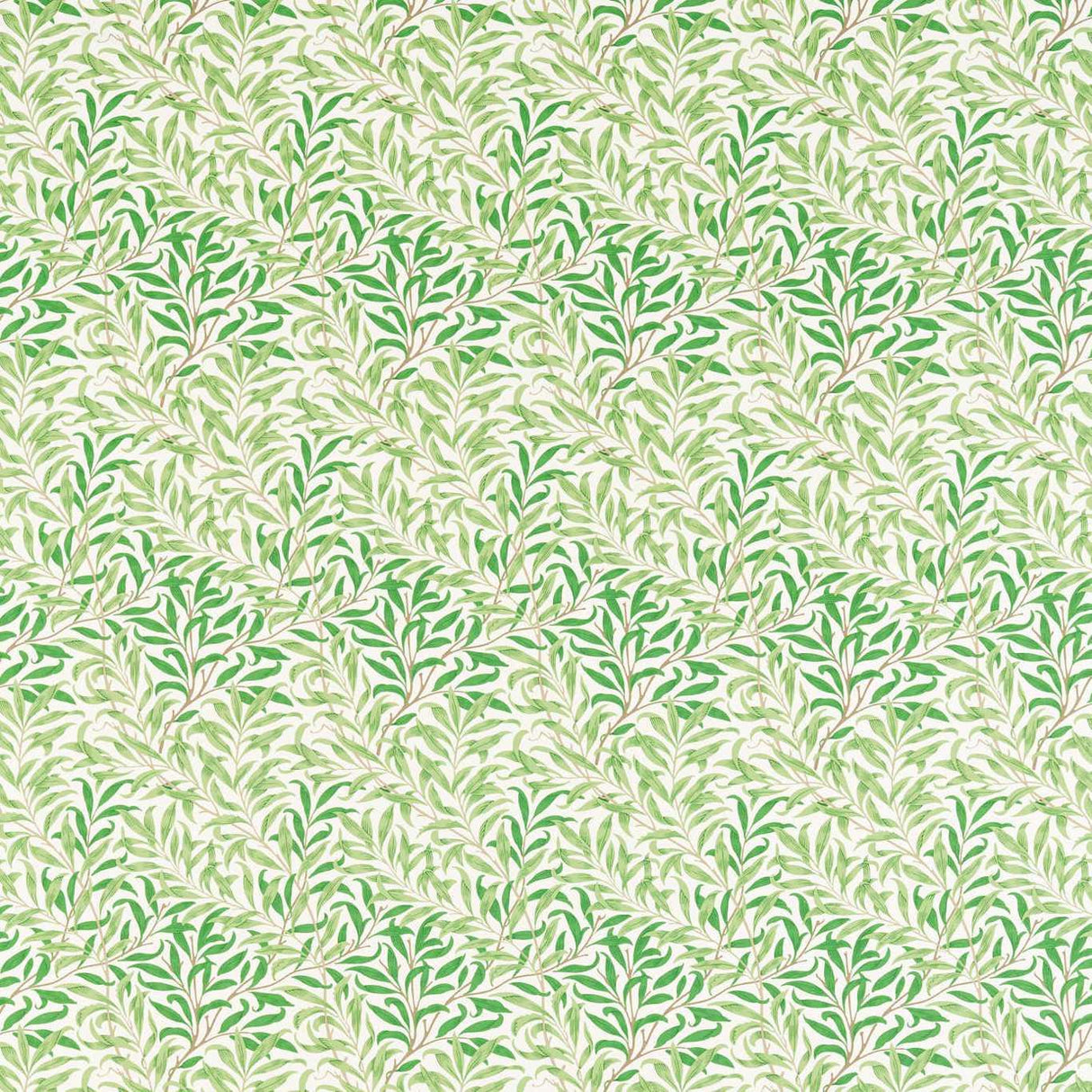 Morris & Co Willow Bough Leaf Greeen Fabric