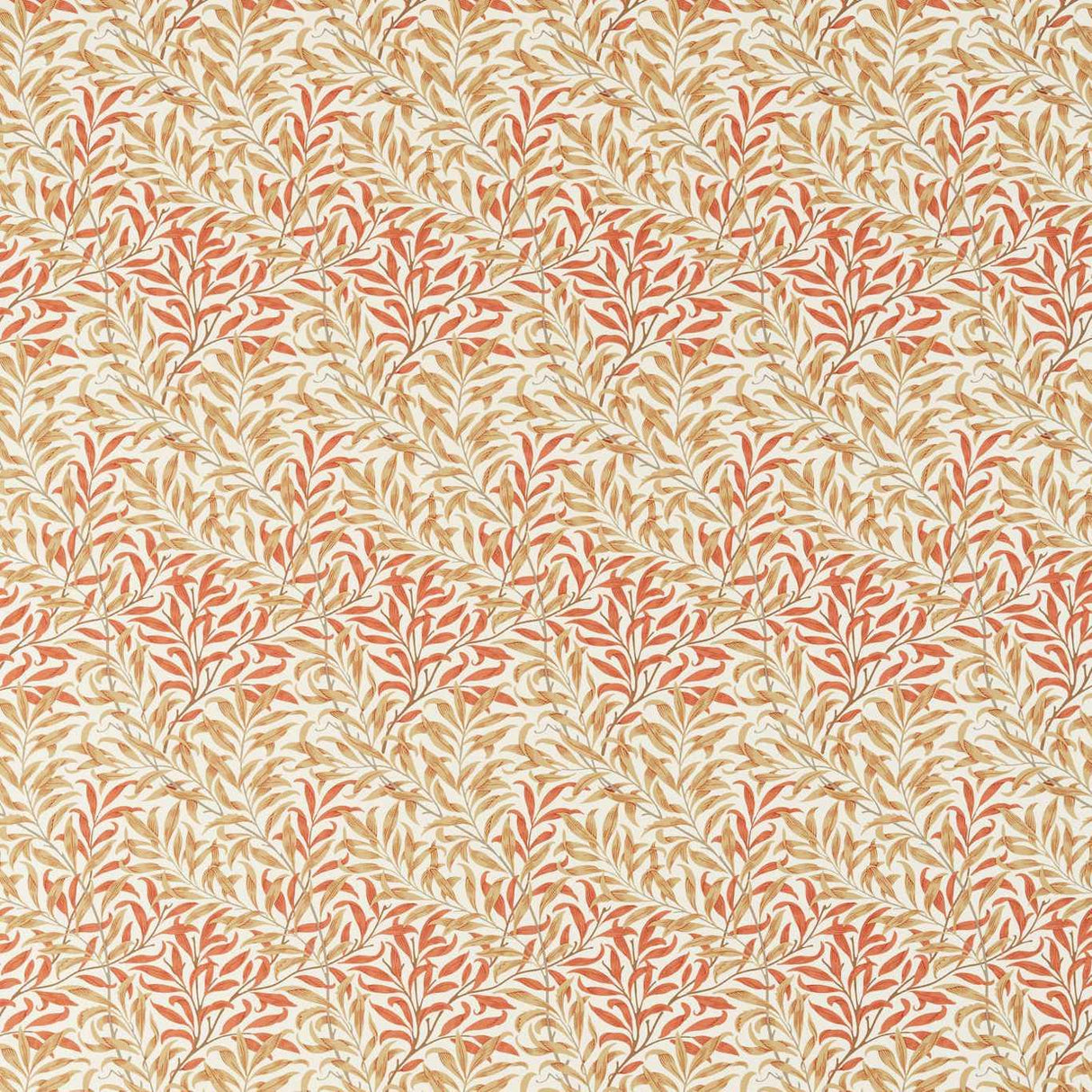 Morris & Co Willow Bough Russet/Ochre Fabric