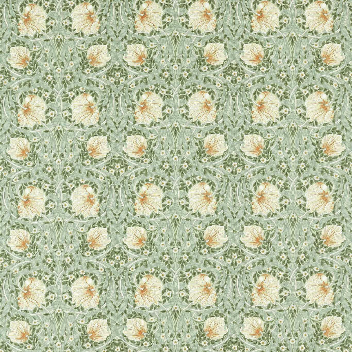 Morris & Co Pimpernel Bayleaf/Manilla Fabric