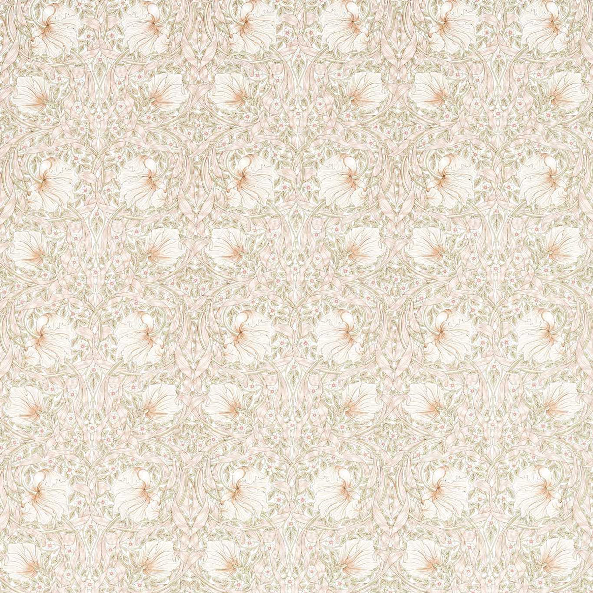 Morris & Co Pimpernel Cochineal Pink Fabric