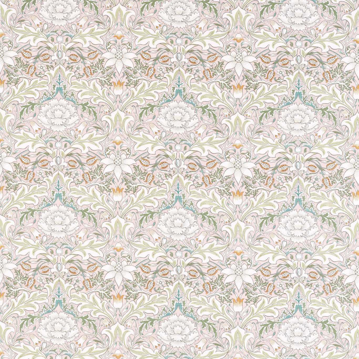 Morris & Co Simply Severn Cochineal/Willow Fabric