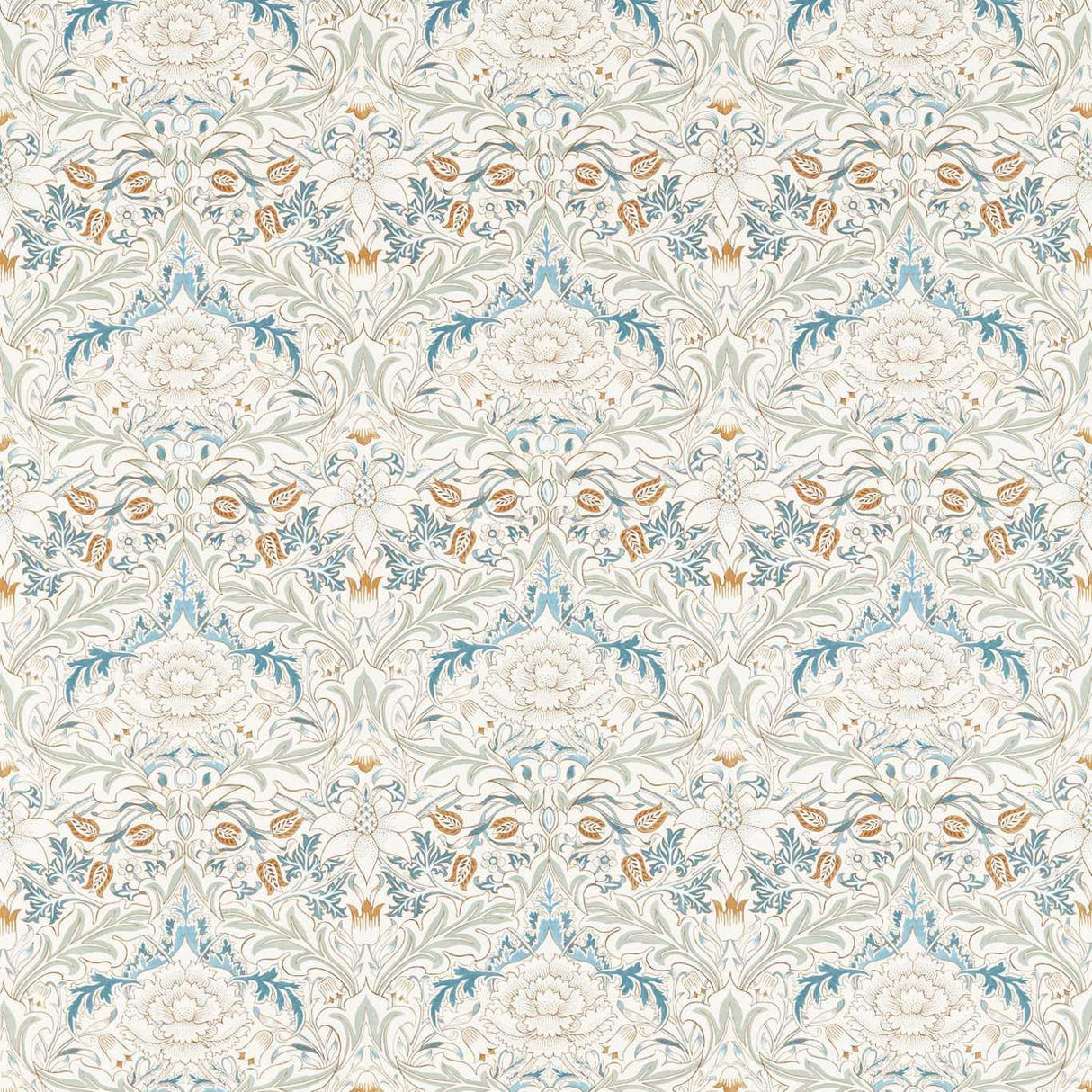 Morris & Co Simply Severn Bayleaf/Annatto Fabric