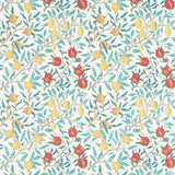 Morris & Co Fruit Green Indigo/Madder Fabric