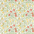 Morris & Co Fruit Leaf Green/Madder Fabric