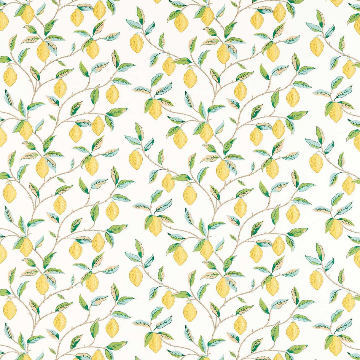 Morris & Co Lemon Tree Lemon Tree Lemon/ Bayleaf Fabric