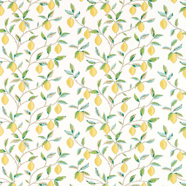 Morris & Co Lemon Tree Lemon Tree Lemon/ Bayleaf Fabric