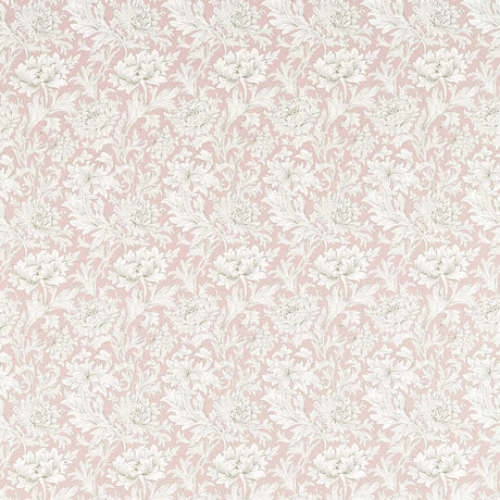 Morris & Co Chrysanthemum Toile Cochineal Pink Fabric