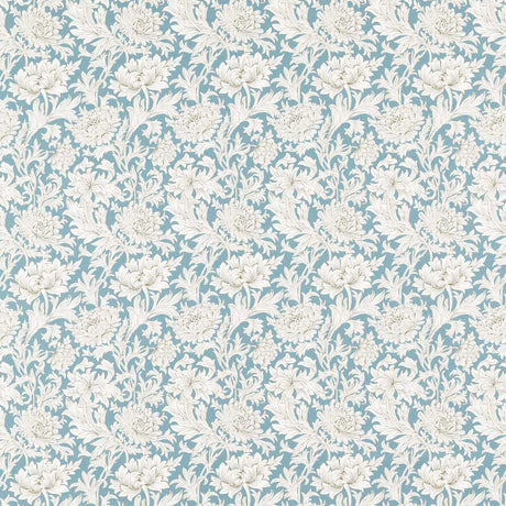 Morris & Co Chrysanthemum Toile Slate Fabric