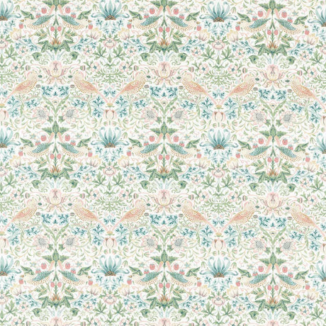 Morris & Co Strawberry Thief Cochineal/Willow Fabric