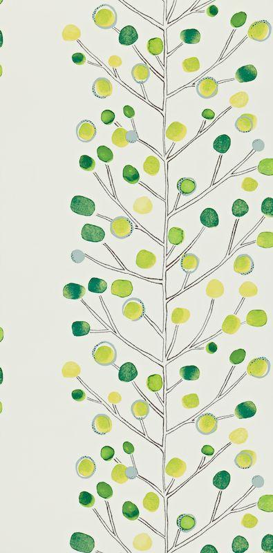 Scion Berry Tree Emerald/Lime/Chalk Wallpaper