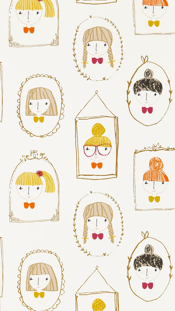 Scion Hello Dolly Sunshine/Tangerine/Postbox Wallpaper