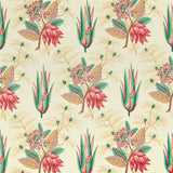 Zoffany Desert Flower II Crimson/Teal Fabric