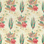 Zoffany Desert Flower II Crimson/Teal Fabric