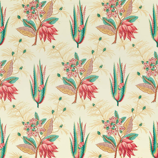 Zoffany Desert Flower II Crimson/Teal Fabric