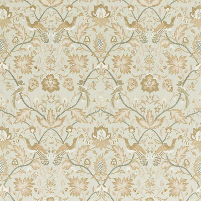 Zoffany Oiseaux de Paradis Embroidery Mineral Fabric