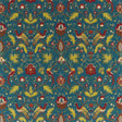 Zoffany Oiseaux de Paradis Embroidery Prussian Blue Fabric