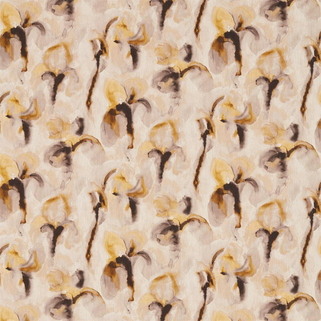 Zoffany Water Iris Gold/Charcoal Fabric