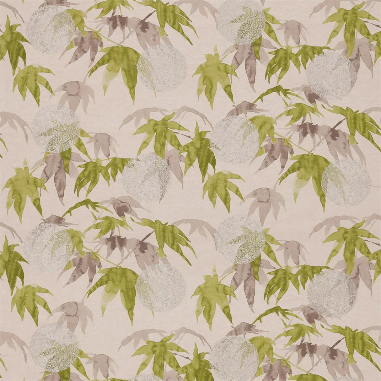 Zoffany Acer Platinum/Leaf Fabric