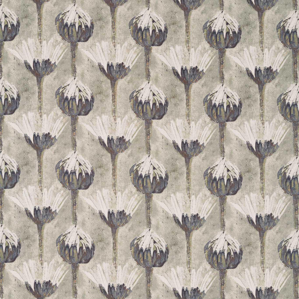 Zoffany Marketa Blue Umber Fabric