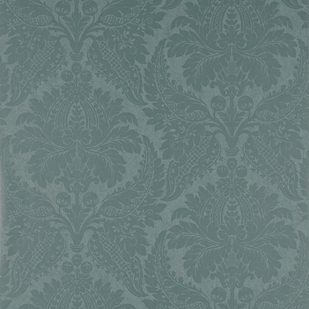 Zoffany Malmaison Damask Teal Wallpaper