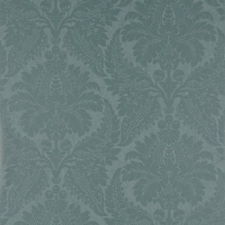 Zoffany Malmaison Damask Teal Wallpaper