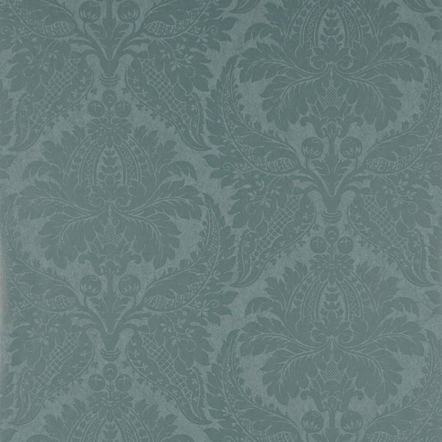 Zoffany Malmaison Damask Teal Wallpaper