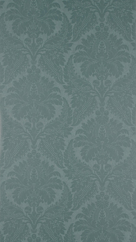 Zoffany Malmaison Damask Teal Wallpaper