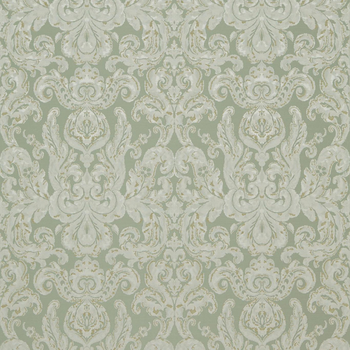 Zoffany Brocatello Sea Green Fabric