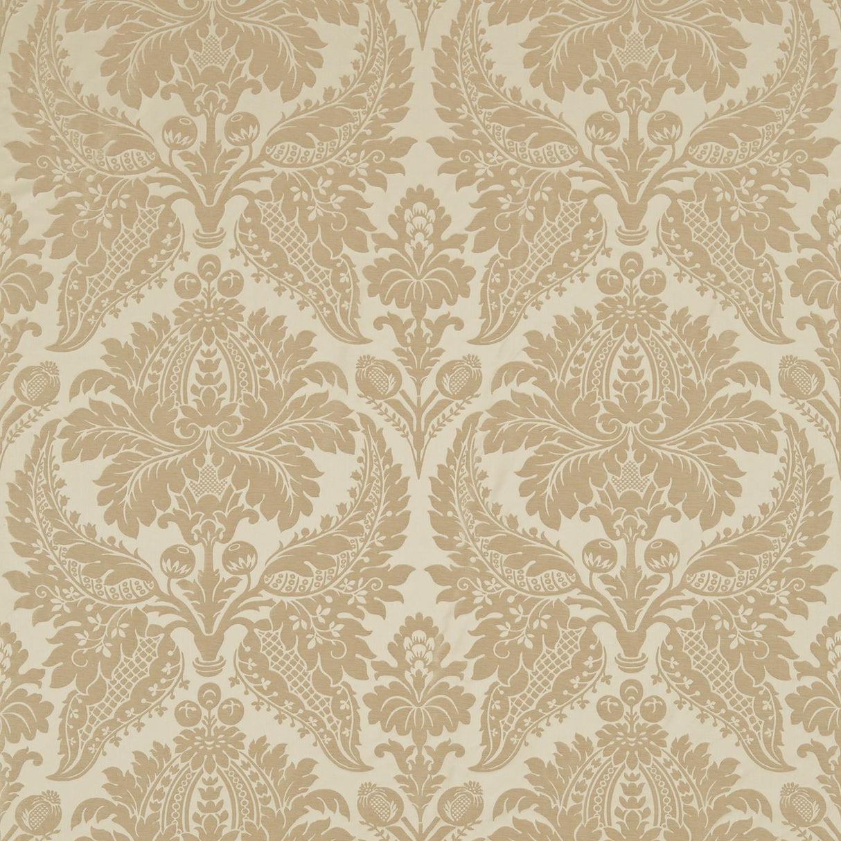 Zoffany Malmaison Damask Pale Gold Fabric