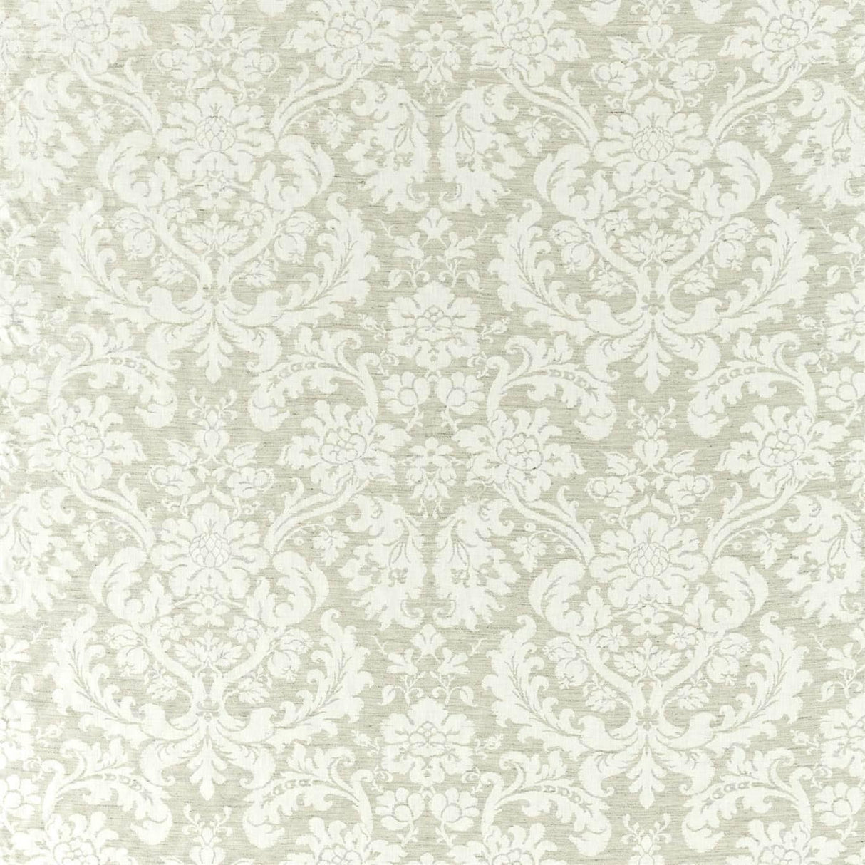Zoffany Tours Weave Platinum White Fabric