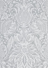Zoffany Mitford Damask Empire Grey Wallpaper