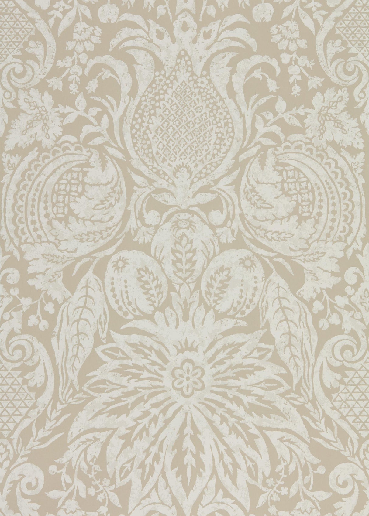 Zoffany Mitford Damask Stone Wallpaper