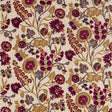 Zoffany Hardwick Crewel Antique Gold/Cinnabar Fabric