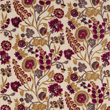 Zoffany Hardwick Crewel Antique Gold/Cinnabar Fabric