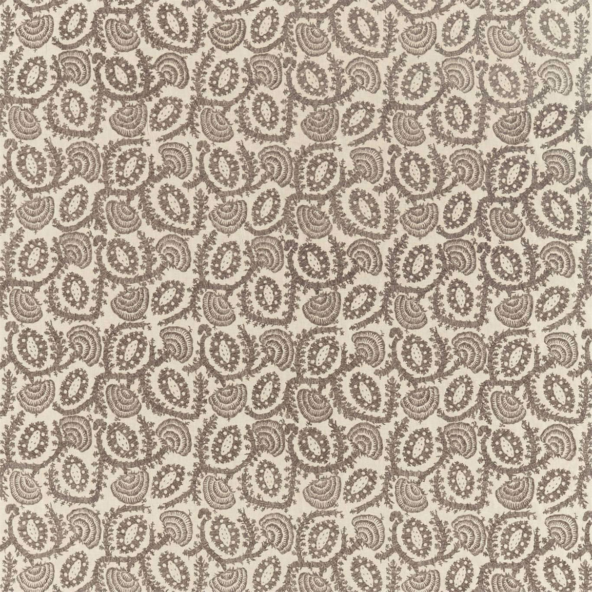 Zoffany Suzani Embroidery Zinc/Mousseux Fabric