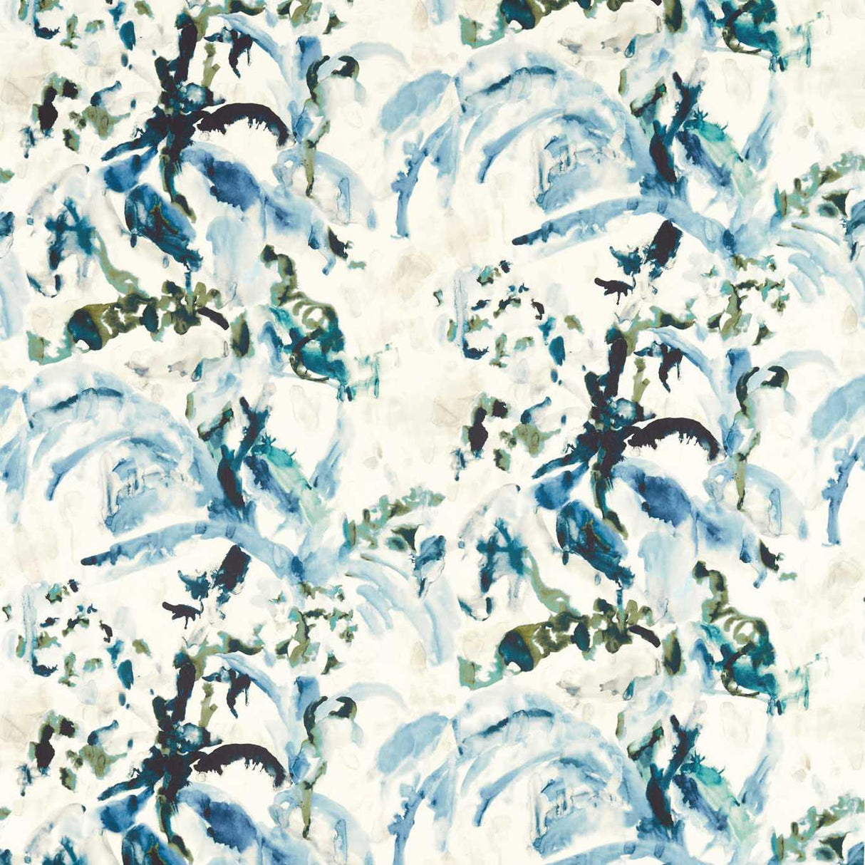 Zoffany Long Water Botanical Indigo Fabric