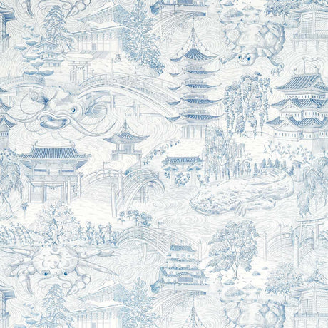 Zoffany Eastern Palace Indigo Fabric