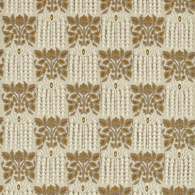Zoffany Nirvani Embroidery Antique Gold Fabric